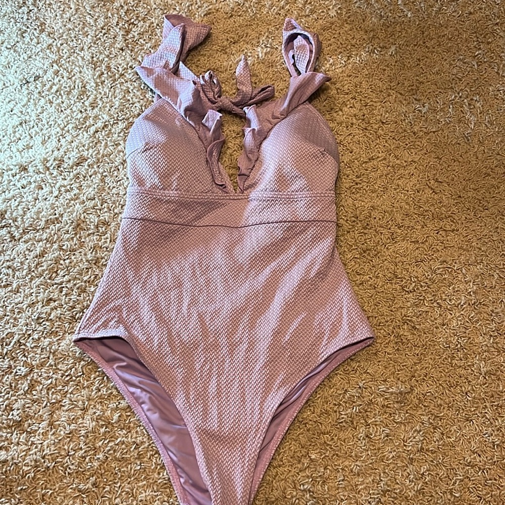 Cupshe purple one piece bathing suit